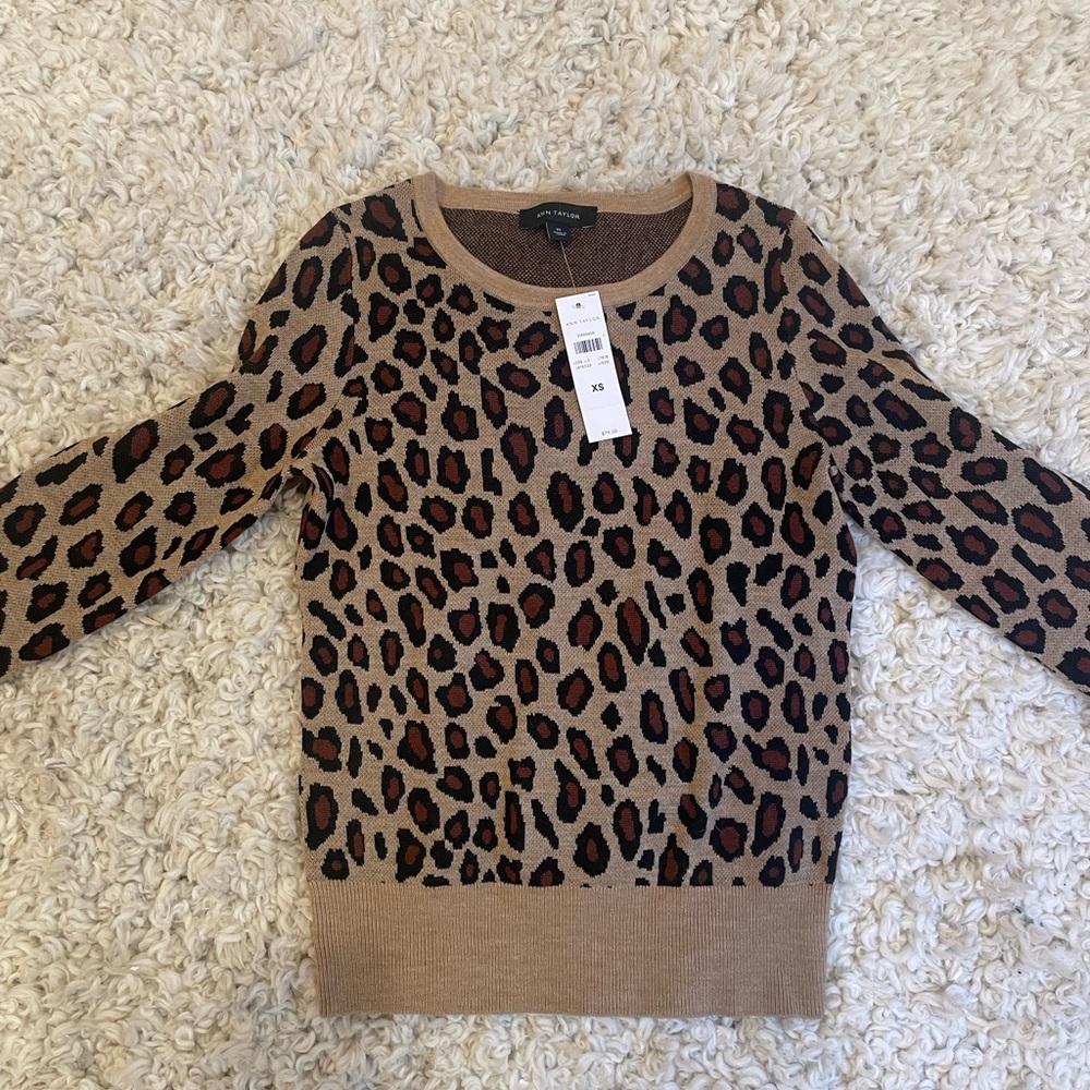Ann Taylor Animal Print Sweater
